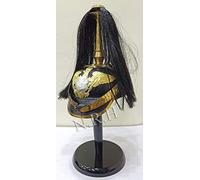 Pickelhaube allemand médiéval, casque d'officier impérial en cuir avec longue pointe en laiton et plume noire