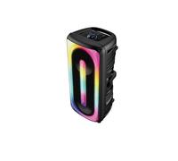 Pickering Enceinte Bluetooth 5.0 Amplifiée 300W TWS Rechargeable LED Microphone USB MicroSD Noir