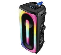 Pickering Enceinte Bluetooth 5.0 Amplifiée 300W TWS Rechargeable LED Microphone USB MicroSD Noir
