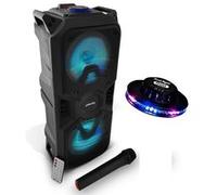 Pickering Enceinte mobile CX6 – LED RVB 400W USB/BT/SD/FM avec micro sans fil + Jeu UFO Ovni