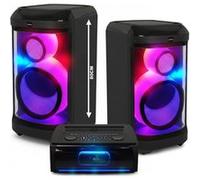Système Sonorisation Pickering PKG2760, 2 enceintes 2 voies 30cm 12" avec Effets LED Ampli 2x760W Bluetooth USB Optique RADIO FM