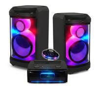 Pickering PKG2760 Système Sonorisation 1520W - 2 Enceintes 12" LED Bluetooth 5.0 USB Optique Radio FM, Jeu OVNI LED