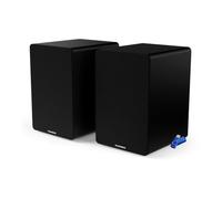 Pickering WS400DUO Enceintes Bibliothèque Stéréo 50W - Caisson Bois, Bluetooth 5.0, Entrée Optique, Clé USB 32Go