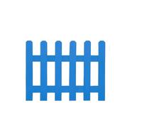 Picket Fence Cutout Unfinished Wood Home and Garden Decor Country Decor Farm House Freestanding Fencing Borders cloture jardin(Blauw,50 * 20cm)