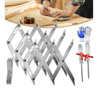 Picket Master Pro Détecteur de centre à 3 points pour des mesures précises, outil de recherche de centre à 3 points, outil de recherche de centre en acier inoxydable, outils de mesure de points égaux