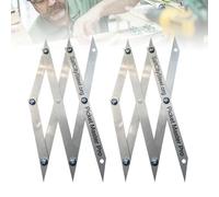 Picket Master Pro Lot de 2 repères de centre à 3 points pour des mesures précises, marquage des points espacés égaux, outil de mise en page à espacement égal, pour le soudage et le travail du bois au