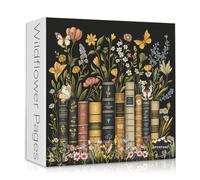 PICKFORU - Puzzle de fleurs sauvages pour adultes de 1 000 pièces, puzzle vintage pour les amateurs de livres, puzzle de fleurs florales pour décoration d'intérieur