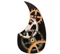 Pickguard de guitare acoustique en bois de rose massif avec incrustation de coquille d'ormeau adhésif 3M pour guitare folk Martin D45 de 101,6 à 106,7 cm (F)