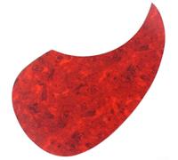 Pickguard de guitare acoustique, plaque de protection autocollante en PVC en forme de goutte d'eau pour guitares acoustiques folk de 101,6 cm et 104,3 cm, en forme de goutte d'eau (rouge perle)