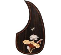 Pickguard de guitare acoustique pour Martin D45 Premium en palissandre ou acajou avec incrustation en coquille d'ormeau véritable, plusieurs motifs floraux, s'adapte à la plupart des guitares
