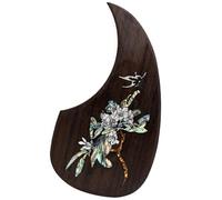 Pickguard de guitare acoustique pour Martin D45 Premium en palissandre ou acajou avec incrustation en coquille d'ormeau véritable, plusieurs motifs floraux, s'adapte à la plupart des guitares