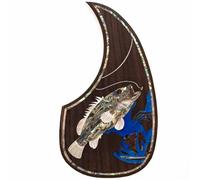 Pickguard de guitare acoustique pour Martin D45 Premium en palissandre ou acajou avec incrustation en coquille d'ormeau véritable, plusieurs motifs floraux, s'adapte à la plupart des guitares