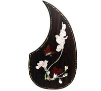 Pickguard de guitare acoustique pour Martin D45 Premium en palissandre ou acajou avec incrustation en coquille d'ormeau véritable, plusieurs motifs floraux, s'adapte à la plupart des guitares