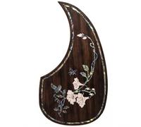 Pickguard de guitare acoustique pour Martin D45 Premium en palissandre ou acajou avec incrustation en coquille d'ormeau véritable, plusieurs motifs floraux, s'adapte à la plupart des guitares