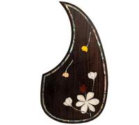 Pickguard de guitare acoustique pour Martin D45 Premium en palissandre ou acajou avec incrustation en coquille d'ormeau véritable, plusieurs motifs floraux, s'adapte à la plupart des guitares