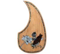 Pickguard de guitare acoustique pour Martin D45 Premium en palissandre ou acajou avec incrustation en coquille d'ormeau véritable, plusieurs motifs floraux, s'adapte à la plupart des guitares