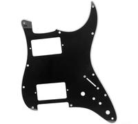 Pickguard double Humbucker pour Telecaster 11 trous avec découpes d'interrupteur en PVC pour guitares de style Tele (noir)