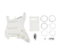 Pickguard Électrique Pré - câblé, 3 Couches PVC Blanc Rétro, Double Bobine Alnico 3, Protection Solide pour Guitare Électrique ST - Installation Facile, Design Vintage Durable (Prise de navire
