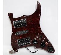 Pickguard HSH pré-câblé à 11 trous pour guitare électrique Fender Strat, découpe de pont élargie compatible avec le style Floyd Rose et la plupart des chevalets trémolo à double verrouillage