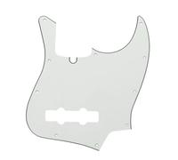 Pickguard JB 10 trous, plaque à gratter JB Bass 3 plis for pièce de rechange de basse électrique Standard(Vintage white)