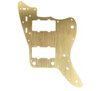Pickguard P Bass 13 Trous, Plaque à Gratter avec Vis de Montage pour Basse de Précision, Blindage en Feuille D'aluminium Pur, pour Guitares Jazzmaster (Gold)