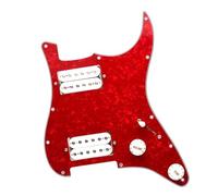 Pickguard Plaque Pour Guitare éLectrique Pickguard for guitare électrique, avec deux Humbuckers noirs, assemblage de plaques à gratter précâblées(Color10)