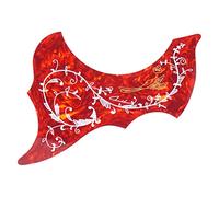 Pickguard pour guitare acoustique 104,1 cm Motif fleur oiseau Anti-rayures Main droite Rouge