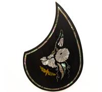 Pickguard pour guitare acoustique Martin OM18V - Plaque à gratter en palissandre avec incrustation d'ormeau, dos autocollant 3M, choisissez parmi 18 motifs uniques (#02)