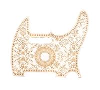 Pickguard pour guitare acoustique pour TL, plaque de protection anti-rayures en PVC durable pour guitare électrique, beau motif, installation facile avec vis, compatible avec (GQ233 Blanc sculpté)