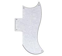 Pickguard Pour Guitare Électrique Pickguard Pour Guitare Électrique Standard SG 5 Trous Demi Visage(4ply White)