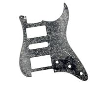 Pickguard Pour Guitare Électrique Pickguard Standard Pour Guitare Électrique HSH Dessus Coloré Perle Avec Décoration De Couverture En PVC À Trois Couches(Black Pearl)