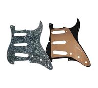 Pickguard Pour Guitare Électrique Standard Professionnel SSS 11 Trous Feuille De Cuivre ST Guitare Électrique Pickguard Remplacement Pièces Modernes(Black 4ply)