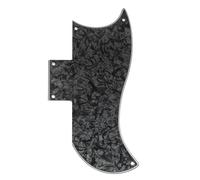 Pickguard Pour Guitare Électrique Standard SG 5 Trous Demi Visage Durable(4ply Black)