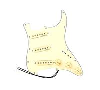 Pickguard pré-câblé à 3 plis avec kit de micros V pour guitares électriques Strat ST Pièces de rechange à bobine unique Boutons de contrôle de tonalité
