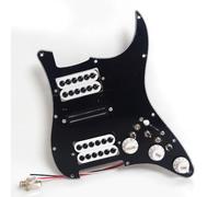 Pickguard pré-câblé pour guitare électrique Fender Stratorcast USA/Mexique - Pièces de rechange pour guitares électriques Fender Stratorcast USA/Mexique (noir B)