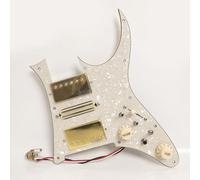 Pickguard pré-câblé pour guitare électrique Ibanez avec fractionnement de bobine HSH Alnico 5 micros Humbucking - Pièces de rechange pour guitare électrique RG (perle jaune clair)