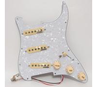 Pickguard pré-câblé pour guitare Fender ST pré-câblé SSS compatible avec les micros Wilkinson Alnico 5 à bobine simple, kit de mise à niveau de guitare électrique de style ST (#2)