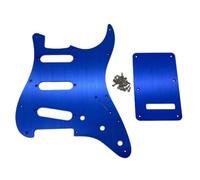 Pickguard SSS de style moderne en aluminium anodisé 11 trous pour guitare Fender Strat américaine/mexicaine (bleu)