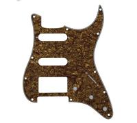 Pickguard SSS Strat épaissi, remplacement de plaque à gratter en PVC à 3 bobines simples for guitares électriques ST/Stratocaster(Bronze)
