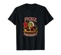 Pickle and Punishment Motif Juge de Pickleball rétro T-Shirt