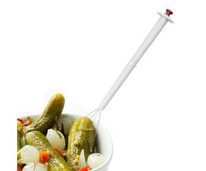Pickle Grabber Tool - PVC Material 20cm Size, Pot Food Fork, 4 griffes Design | Versatile Tiny Object Picker, Kitchen Accessory Tool For Pickles, Peppers, Condiments, Restaurants, Hôtels