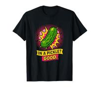 Pickle in A Pickle Good Comic Pop-Art Pun Humour BD T-Shirt
