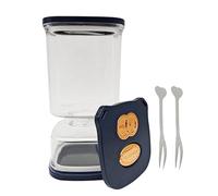 Pickle Storage Container, Airtight Leak Proof, 7.48x3.94x3.94 Inches Food Saver, Strainer Box, Kitchen Accessories, Best Usage Accessory for Fruits Vegetables Dill Jalapeno Capers Kosher Home Cooking