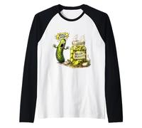Pickle Surprise Un Concombre et Un Pot de cornichons tranchés drôle Manche Raglan