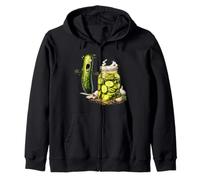Pickle Surprise Un Concombre et Un Pot de cornichons tranchés drôle Sweat à Capuche