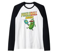 Pickleball Addict - Cadeau Drôle pour Joueurs Passionnés Manche Raglan