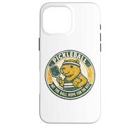 Pickleball Amusant Hit The Ball Hope for The Best Capybara Coque pour iPhone 16 Pro Max