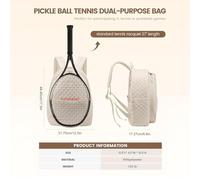 Pickleball Bag - Extra Large Pickleballs Set Bags, Waterproof Lightweight Tennis Equipment Carrier | Portable Sports Storage Backpack for Racket Balls Accessories Match Outdoor Gym Practice Setup