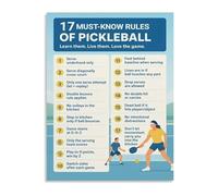 Pickleball Court Guide Poster Recreation Center Art