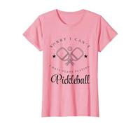 Pickleball Désolé, Je ne Peux Pas, J'Ai l'intention de Jouer au Pickleball T-Shirt, Femme, Rose, 3XL